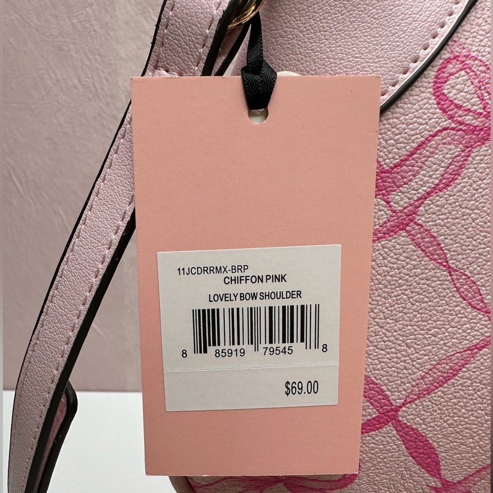 JUST IN!!  Juicy Couture Chiffon Pink Lovely Bows Shoulder and Wallet Set HTF - Picture 2 of 16